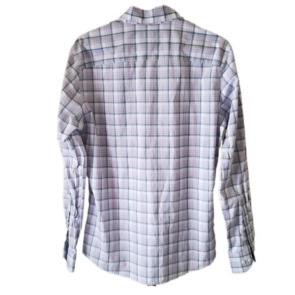 Apt. 9 Premier Flex Men's Lavender Check Long Sleeve Button Down Shirt - Picture 2 of 3